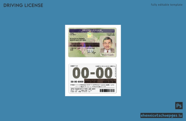 Beispiel für einen Führerschein des australischen Bundesstaates Victoria